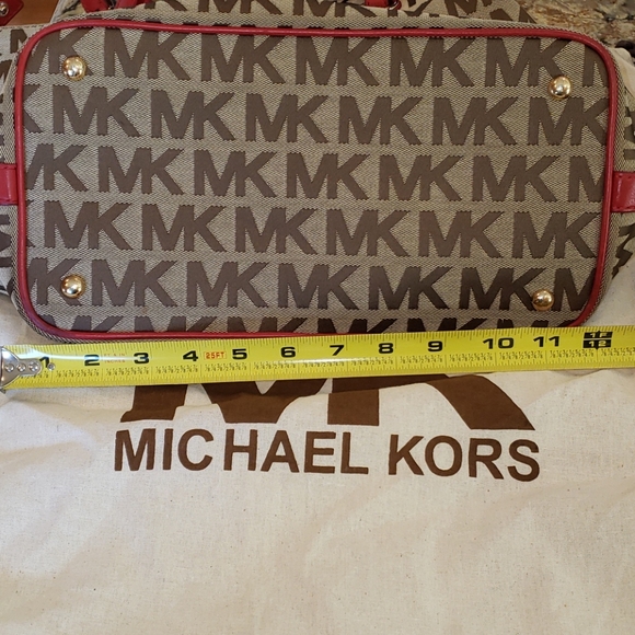 Michael Kors Monogram Bag - Red & Brown - Picture 7 of 8